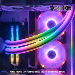 Refroidissement Galax RGB tube néon 330 mm AIO tuyau de refroidissement à eau Illuminate OD10mm OD12mm 5V3pin Argb Contexte Main Sync pour décoration de l'armoire PC