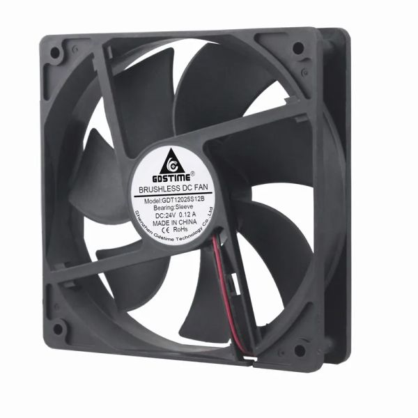 Enfriamiento GDstime 120 mm 120 mmx120 mmx25 mm 24 V sin escobilla de refrigerador computadora portátil computadora portátil de 12 cm de enfriamiento para tarjeta de video gran promoción