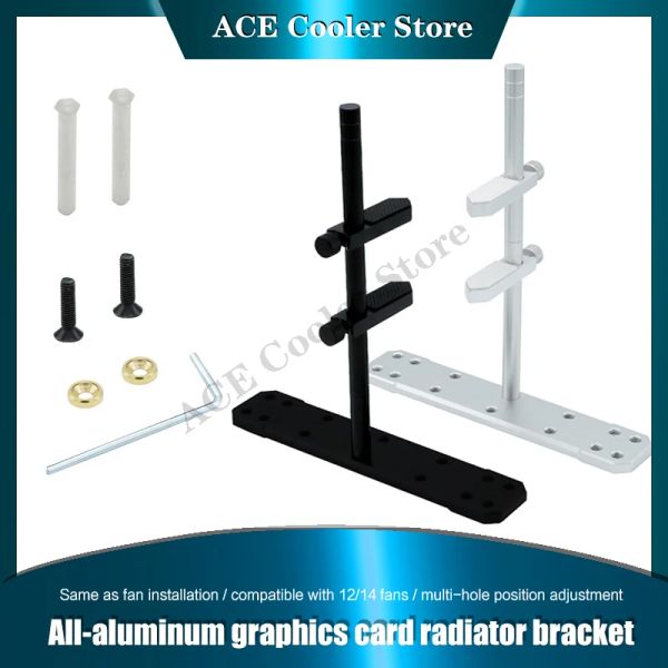 Porte-GPU de refroidissement pour boîtier d'ordinateur transparent latérale, support de support de cartes graphiques en aluminium complet en aluminium complet