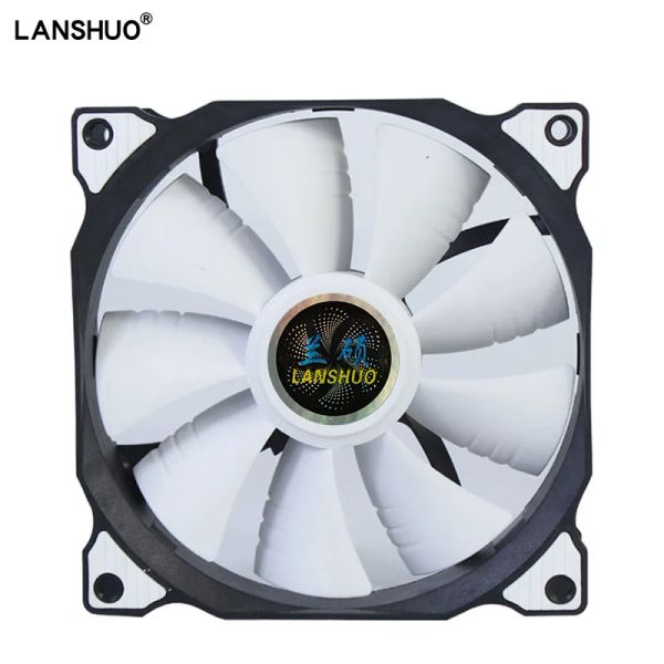 Refroidissement Lanshuo PWM 4 Pin120mm Case d'ordinateur ventilateur silencieux 12cm venti