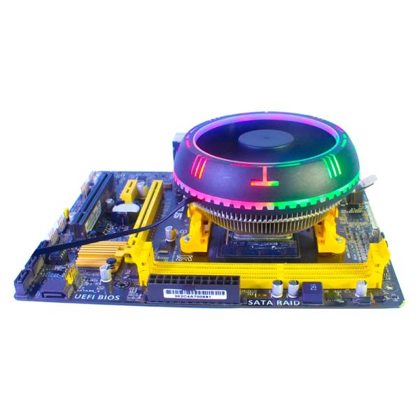 Refroidissement LED CPU refroidir refroidissement CPU ventilateur PC refroidissement 120 mm Radiateur de ventilateur pour LGA 775 1150 1151 1155 1156 1366 X79 X99 AMD AM3 AM4