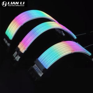 Koeling Lian Li Strimer Plus V2 RGB PSU Extension Cable ATX 24Pin GPU Dual/Triple 8pin PC Cabinet Modding Power Neon Cable Official