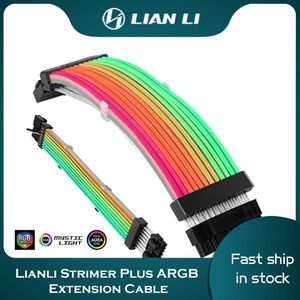 Koeling Lian Li Strimer plus V2 Triple 8pin 24pin mod MODBOARD GPU Extension Double 5V 3Pin Neon RGB Cable LConnected 3