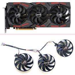 Koeling nieuwe 3 stcs 87 mm 7pin T129215SU FDC10U12S9C voor ASUS ROG STRIXGEFORCE RTX 2070 2080 SUPER TI Gaming RTX2080 RTX2080TI Koelventilator