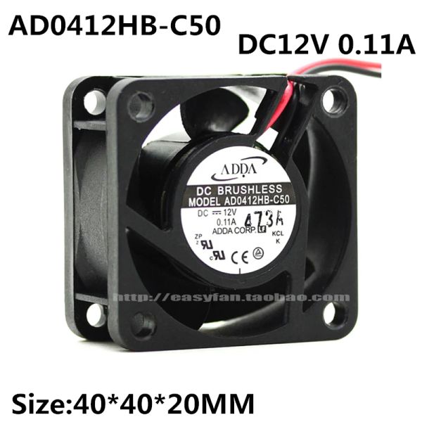 Enfriamiento nuevo original para addA AD0412HBC50 DC12V 0.11A 4CM 40*20 mm Vigilancia Recordadora de video CPU Ventilador de refrigeración silenciosa