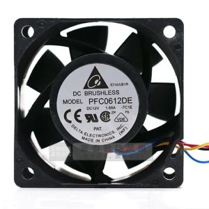 Koel nieuwe originele PFC0612DE 12V 1.68A 6038 6 cm 4Wire High Speed Violent Cooling Server Fan