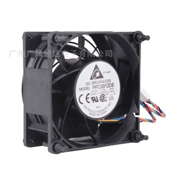 Enfriamiento PFC0912DE 92 mm Ventilador 92X92X38MM 9238 9038 DC12V 3.72A 4 CABLOS PWM Ventilador de enfriamiento de volumen de aire grande para servidor