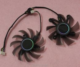 Koeling R184 FD7010H12S + FD8015U12S 75mm Videokaart Dual Cooler Fan Vervanging 4Wire 5pin voor ASUS GTX560 TI HD7850 HD7870 DCII