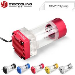 Koelsycooling P67D -pomp met 65 mm watertank voor waterkoeling PC DIY Waterkoelsysteem RGB -lichten ondersteunen PWM -snelheidsregeling