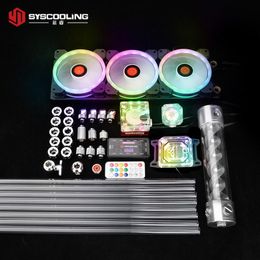 Koelsycooling PC Water koelkit voor AMD AM4 CPU Socket vloeistofkoeling 360 mm radiator hele set doe -het -zelf waterkoeling met RGB -lichten