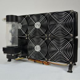 Kit de refroidissement à eau de refroidissement Syscofolling pour la carte vidéo Miner 6 ventilateurs Radiateur de refroidissement à eau pour Antmin S9 Hydro Heat taignier