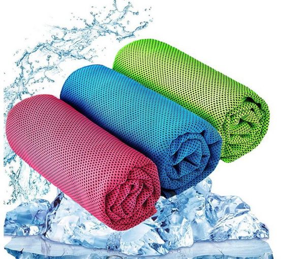 Serviette de refroidissement Cool Froid pour le cou Microfibre Doux Respirant Chilly Yoga Golf Gym Camping Course à pied Plus d'activités