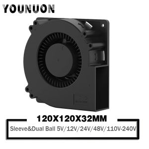 Koeling Younuon 120 mm ventilator Fan 12032 Blower Cooler Fans DC 5V 12V 24V 48V Brushless Fans AC 110V 220V 120x120x32mm centrifugaalblazer