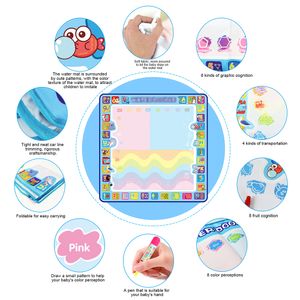 Coolplay Magic Water Drawing Mat Coloring doodle tapis avec magie stylos Montessori Toys Painting Board Educational Toys for Kids