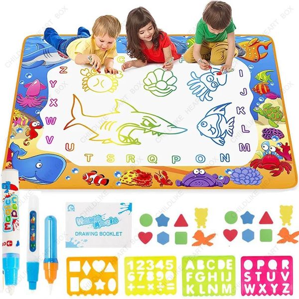 Coolplay tapis de dessin à l'eau magique coloriage Doodle avec jeu Montessori jouets tableau de peinture éducatif 240112