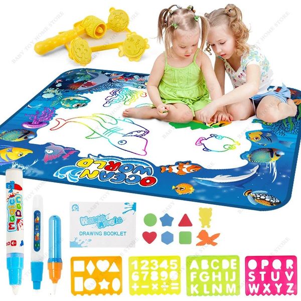 Coolplay tapis de dessin à l'eau magique coloriage Doodle avec bébé jouer Montessori jouets tableau de peinture éducatif pour les enfants 240124