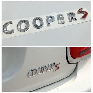 CooperS Coop-er S Badge Embleem Decal Letters Sticker Voor Mini Kofferdeksel Achterklep Kofferbak Decal270r