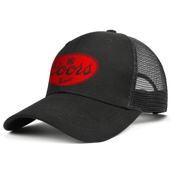 Coors Light Banquet Beer mens et womens réglable camionneur meshcap golf vierge casquettes de baseball originales personnalisées Brewed In Golden Color238Y