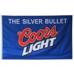 Coors Light Label Label 3x5ft Flags 100D Bannières en polyester intérieur Couleur vive de haute qualité avec deux œillets en laiton9590062