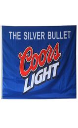 Coors Light Label Label 3x5ft Flags 100D Bannières en polyester intérieure Couleur vive extérieure de haute qualité avec deux œillets en laiton7369297