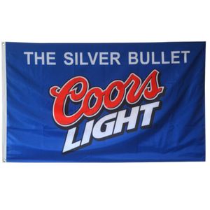 Coors Light – étiquette de bière, drapeaux 3x5 pieds, bannières en Polyester 100D, couleur vive pour intérieur et extérieur, haute qualité avec deux œillets en laiton