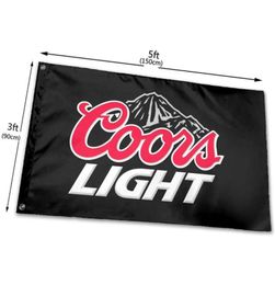 Coors Light Label Label Flag 150x90cm 3x5ft Impression Polyester Club Team Sports Indoor avec 2 œillets en laiton5655888