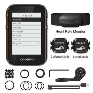 Coospo BC200 GPS Bike Computer 2.4 pulgadas ANT + Bluetooth5.0 Bicicleta Velocímetro Odómetro Multi-Idioma Soporte para ciclismo 220119