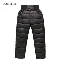 COOTELILI Enfants Fille Garçon Pantalon D'hiver Coton Rembourré Épais Pantalon Chaud Pantalon De Ski Garçons Pantalon D'hiver Pour Enfants Vêtements LJ201127