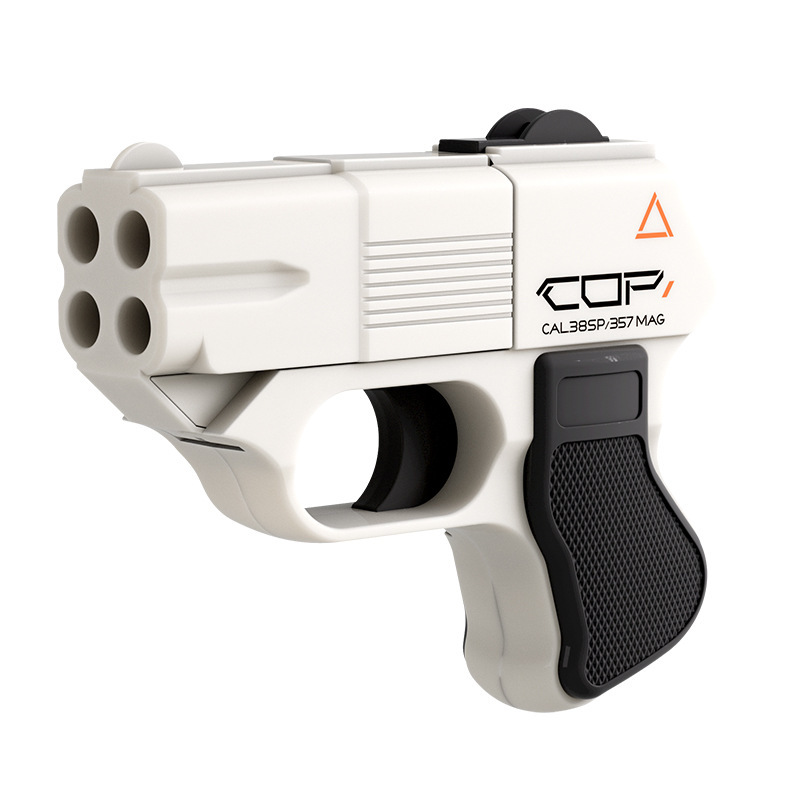 Cop 357 Ejeção de casca Toys de bala mole pistola manual de armas com 20 balas 6 conchas disparando brinquedos de armas para meninos 2041