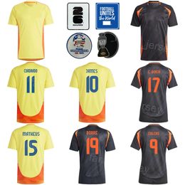 Copa America 2024 Soccer Colombia Jerseys 11 Cuadrado 3 Medina 7 Diaz 15 Matheus 14 Sinisterra 16 Lerma 17 Borja 19 Borre 11 Kits de chemise de football Arias Team National