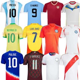 Copa America 2024 Jerseys de football Venezuela Uruguay DARWIN LUIS DIAZ Chili Pérou Accueil Chemises de football USA PULISIC kit 23 24