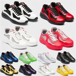 Copa America Soft Rubber Bicycle Fabric Sneakers Top Designer Meshable Mesh Lace Up Training Chores Splicing Technology Fabric Chaussures de course en cuir EU38-45