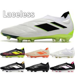 Copa Pure + FG Men Soccer Chaussures Designers en cuir sans lac Nightsstrike Core Black Crazyrush Heatpawn CrazyCharged Pack Mens Outdoor Football Boots Taille 39-45