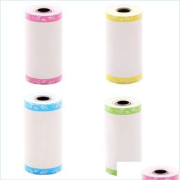 Copier Copiers 3 Roll afdrukbare sticker Papier kleur direct thermisch met self -adhesive 57x30mm voor peripage A6 Pocket Printer Drop de Dh65y