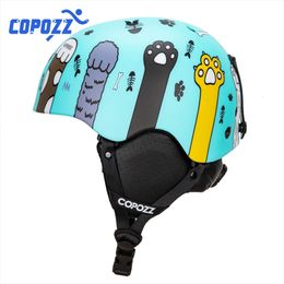 COPOZZ casque de Ski de bande dessinée intégralement moulé montagne vtt route cyclisme Protection Sport accessoires pour adultes et enfants 240106