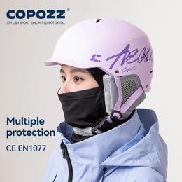 COPOZZ casque de Ski certifié mari intégralement moulé Snowboard avec boucle magnétique moto neige hommes femmes adulte 240124