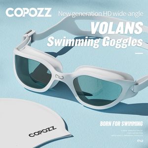 Copozz Professional High-définition Swimming Goggles Anti Fog UV Protection Réglable Swimming Goggles Silicone Water Glass 240520