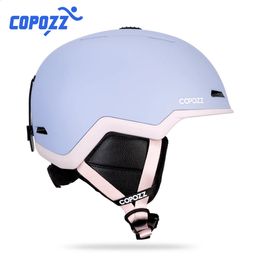 COPOZZ invierno esquí Snowboard casco medio cubierto seguridad antiimpacto ciclismo moto de nieve esquí protector para adultos y niños 240124