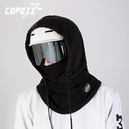 Copozz Winter Thermal Fleece Ski Mask Couvre-tête pleine tête Couvre-têtes Snowboard Scharps Sports extérieurs Cycling Headgear Balaclava 231220