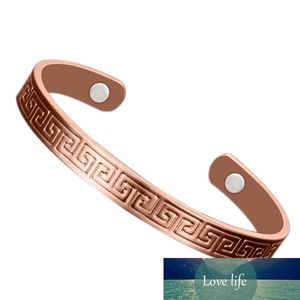 Bracelet en cuivre Thérapie de guérison magnétique Soulagement de la douleur Bracelet Manchette Arthrite Cadeau