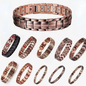 Bracelets en cuivre pour femmes hommes thérapie santé Bracet de guérison magnétique bio énergie arthrite douleur