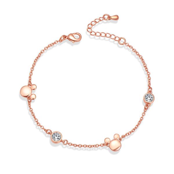 Cadena de cobre Mouse Charm pulseras para mujeres nuevo estilo chica moda marea cristal Zircon pulsera joyería regalo