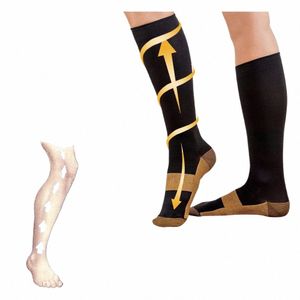 cuivre compri chaussettes hommes femmes anti-fatigue soulagement de la douleur au genou bas bas 20-30 mmHg pour courir la grossesse athlétique xxl p7ou #