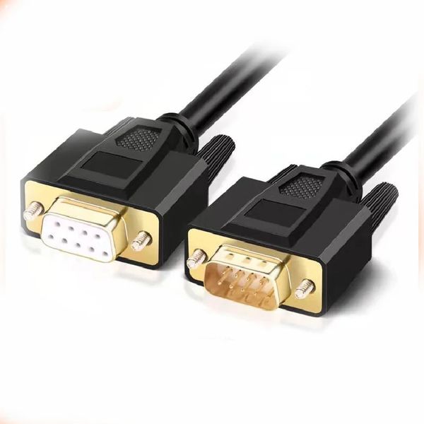 Cable de cobre Cable serial DB9 RS232485 Cable de datos Conector de 9 pines Macho a hembra DB9