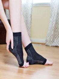 Koper doordrenkt magnetische voet antislui enkelsportsokken ondersteunen compressie voetondersteuning Compressiesok voor mannen vrouwen T200914218315