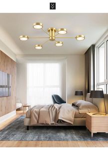 Koper woonkamer verlichting plafondlamp eenvoudige Amerikaanse retro land restaurant Europese stijl slaapkamerlichten