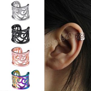 Koper patroon oor manchet clip wrap kraakbeen nep oorbellen geen piercing oor stoeter ring voor vrouwen zilveren kleur lichaam sieraden