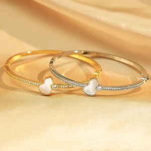 Verkoperde 18k gouden volledige diamanten armband voor dames met modieus en luxueus designgevoel, zirkoonarmband, trendy en veelzijdige accessoires