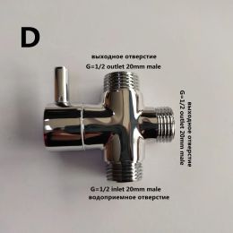 Copper Shower Splitter Three Way Valve Water-scheidingsparator Waterschakelaar Een twee-twee gewrichtsconverter Douchemixer Diverter