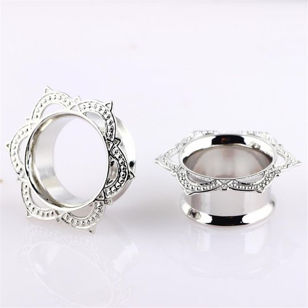 Cuivre Argent Couleur Bouchons D'oreille Et Tunnels Piercing Jauges Bijoux De Corps Brancards 6 à 16mm 60pcs244N